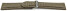 Uhrenarmband echt Leder gepolstert genarbt Taupe wN 24mm Gold