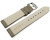 Uhrenarmband echt Leder gepolstert genarbt Taupe wN 26mm Schwarz