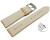 Schnellwechsel Uhrenband Leder stark gepolstert Kroko beige 22mm Stahl