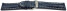 Schnellwechsel Uhrenband Leder stark gepolstert Kroko navy blau 22mm Stahl