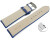 Schnellwechsel Uhrenband Leder stark gepolstert Kroko blau 18mm Schwarz