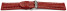 Schnellwechsel Uhrenband Leder stark gepolstert Kroko rot 18mm Stahl