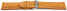 Schnellwechsel Uhrenband Leder stark gepolstert Kroko orange 18mm Schwarz