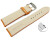 Schnellwechsel Uhrenband Leder stark gepolstert Kroko orange 22mm Schwarz