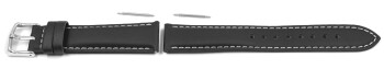Uhrenarmband Casio für EF-503L-1AV, Leder, schwarz