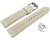 Schnellwechsel Uhrenband Leder gepolstert genarbt Creme 26mm Gold