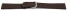 Uhrenarmband Hirschleder genarbt dunkelbraun 14mm Stahl