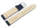 Uhrenarmband Hirschleder genarbt dunkelblau 16mm Gold