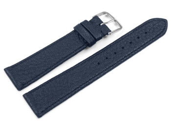 Uhrenarmband Hirschleder genarbt dunkelblau 20mm Gold