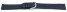 XL Uhrenarmband Hirschleder genarbt dunkelblau 20mm Stahl