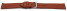 Schnellwechsel Uhrenarmband Hirschleder genarbt rostbraun 16mm Stahl