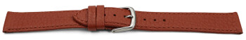 XL Schnellwechsel Uhrenarmband Hirschleder genarbt rostbraun 20mm Gold