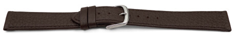 XL Schnellwechsel Uhrenarmband Hirschleder genarbt dunkelbraun 18mm Schwarz