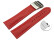 Schnellwechsel Faltschließe Uhrenband Leder genarbt rot TiT 18mm 20mm 22mm 24mm 26mm