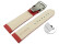 Schnellwechsel Faltschließe Uhrenband Leder genarbt rot TiT 18mm 20mm 22mm 24mm 26mm