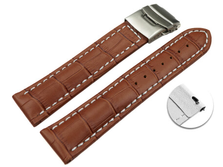 Schnellwechsel Faltschließe Uhrenarmband Leder...