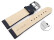 XL Schnellwechsel Uhrenarmband Leder Glatt dunkelblau wN 24mm Stahl