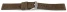 Uhrenarmband braun Veluro Leder ohne Polster 24mm Gold