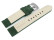 Uhrenarmband dunkelgrün Veluro Leder ohne Polster 24mm Stahl