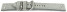 Uhrenarmband Leder grau extra stark mit Metallschlaufe 22mm Stahl