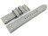 Uhrenarmband Leder grau extra stark mit Metallschlaufe 22mm Stahl