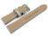 Uhrenarmband Leder grau extra stark mit Metallschlaufe 22mm Gold