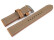 Uhrenarmband Leder hellbraun extra stark mit Metallschlaufe 22mm Stahl