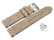 Schnellwechsel Uhrenarmband hellbraun Vintage Leder ohne Polster 20mm Stahl