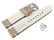 Schnellwechsel Uhrenarmband hellbraun Vintage Leder ohne Polster 20mm Stahl
