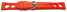 Uhrenarmband Silikon - extra stark - gelocht - rot 24mm Schwarz