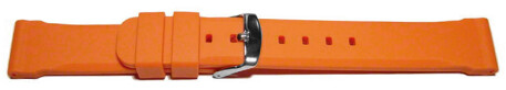Uhrenarmband Silikon - extra stark - orange 20mm Stahl