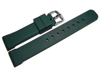 Uhrenarmband Silikon - extra stark - grün 20mm Gold