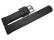 Uhrenarmband Silikon - extra stark - schwarz 24mm Schwarz
