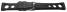 Uhrenarmband Silikon - extra stark - gelocht - schwarz 18mm Stahl