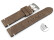 Schnellwechsel Uhrenarmband braun Vintage Leder ohne Polster 24mm Schwarz