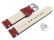 Schnellwechsel Uhrenarmband altrot Vintage Leder ohne Polster 24mm Stahl