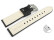 Schnellwechsel Uhrenarmband schwarz Miami Leder ohne Polster 26mm Schwarz