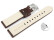 Schnellwechsel Uhrenarmband braun Miami Leder ohne Polster 26mm Schwarz