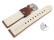 Schnellwechsel Uhrenarmband hellbraun Miami Leder ohne Polster 20mm Stahl