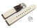 Schnellwechsel Uhrenarmband dunkelbraun Miami Leder ohne Polster 26mm Gold
