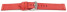 Schnellwechsel Uhrenarmband rot Veluro Leder ohne Polster 24mm Schwarz