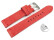 Schnellwechsel Uhrenarmband rot Veluro Leder ohne Polster 24mm Schwarz
