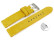 Schnellwechsel Uhrenarmband gelb Veluro Leder ohne Polster 22mm Stahl