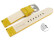 Schnellwechsel Uhrenarmband gelb Veluro Leder ohne Polster 22mm Stahl