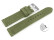 Schnellwechsel Uhrenarmband Khaki Veluro Leder ohne Polster 20mm Schwarz