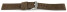Schnellwechsel Uhrenarmband braun Veluro Leder ohne Polster 18mm Stahl