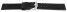 Schnellwechsel Uhrenarmband schwarz Veluro Leder ohne Polster 18mm Stahl