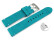 Schnellwechsel Uhrenarmband türkis Veluro Leder ohne Polster 22mm Schwarz