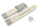 Schnellwechsel Uhrenarmband grau Veluro Leder ohne Polster 22mm Stahl