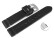 Schnellwechsel Uhrenarmband schwarz sehr weiches Leder Modell Bari 26mm Stahl
